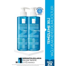La Roche-Posay L'Oréal Effaclar 400 ml x 2 Jel Temizleme Jeli Yağlı/Akneye Eğilim Gösteren Ciltler İçin Arındırıcı