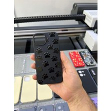 Daisy Store Özel Tasarım Siyah Patiler Yumuşak Silikon Telefon Kılıfı (14 Pro)