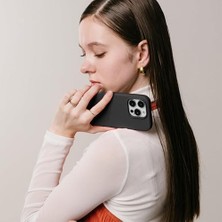 Daisy Store Kılıf Ince Sıvı Silikon 3 Katmanlı Tam Kaplamalı Yumuşak Jel Kauçuk Kılıf Kapak, Siyah (15 Pro Max 50)