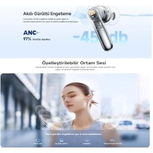 Daisy Store Qcy Melobuds N50 Anc HT12 6 Mikrofonlu Bluetooth 5.4 Kulaklık Siyah