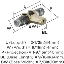 Daisy Store | Dolap Topuzu | Mermer Siyah/altın Şampanya | 2-1/2 Inç (64 Mm) Uzunluk | Taşıyıcı | 1 Paket | Çekmece Topuzu | Dolap Donanımı