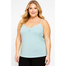 Wear Treasure Hnx Pamuklu Yakası Dantel Ince Askılı Kadın Atlet