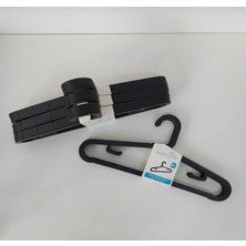 Daisy Store Emey Plastik Siyah Kıyafet Elbise Askısı Askılığı Gömlek Askısı Pantolon Askısı 12 Adet