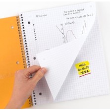 Daisy Store Star Spiral Defter + Çalışma Uygulaması, 6'lı Paket, 1 Konu, Grafik Çizgili Kağıt, 8-1/2 "x 11", 100 Yaprak, Fights Ink Bleed, Suya Dayanıklı Kapak, Mor, Turuncu, Yeşil, Mavi, Gri, Siyah (73549)