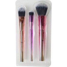 Daisy Store 3'lü Metalik Makyaj Fırça Seti - 104