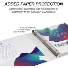 Daisy Store Dayanıklı.5 Inç Bağlayıcı, Abd'de Üretilmiştir, Yuvarlak Halka Özelleştirilebilir Şeffaf Görünüm Cilt, Beyaz, 8'li Paket (S88417)