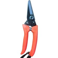 Daisy Store Metal Dar Ağız Bağ Makası, Turuncu Plastik Saplı, Bahçe ve Bağ Budama Için