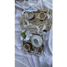 Zb Flowers Nişan Tepsisi Söz Tepsisi Damat Tepsisi Kahve Tepsisi