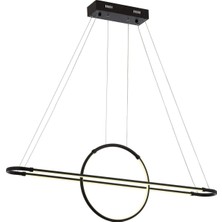 Daisy Store AV-60264-2BSY Siyah Boyalı Modern Avize LED Metal Pleksi 110X14CM