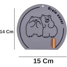 Daisy Store Banyo ve Mutfak Lavabo Koku Önleyici Gider Koruyucu Silikon Sızdırmaz Ped 1 Adet Siyah