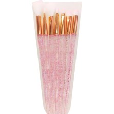 Daisy Store Makyaj Fırça Seti, 7 Parça, Çok Renkli (Pembe)