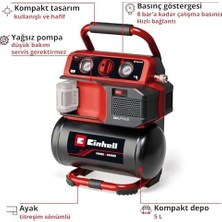 Daisy Store Akülü Kompresör Te-Ac 18/75 Li Of-Solo Power X- (18 V, Maks. 8 Bar, 5 L Tank, 75 L/dakika Emiş Kapasitesi, 2x Basıç Göstergesi)