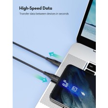 Daisy Store Type-C To Type-C Telefon Şarj ve Data Aktarım Kablosu Kaliteli Malzeme Naylon Örgü Tekniği 15 Uyumlu 1.2 Metre USB C To USB C Kablo (CB1029)