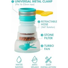 Daisy Store 360° Dönebilen Akordiyon Musluk Filtresi Su Tasarruflu Kireç Önleyici Esnek Başlık Filtreli Aparat Mutfak ve Banyo Uyumlu Asorti Renkli