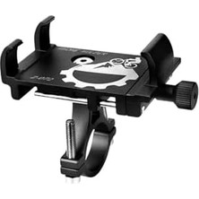 Daisy Store Alüminyum Bisiklet Motosiklet Ayarlanabilir Cep Telefonu Gidon Tutucu - Çakarlı LED Hediye