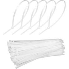 Daisy Store Plastik Kablo Bağı, 100 Adet, Dayanıklı, Kablo Tutturma Bağı, 6,6 Naylon, Kablo Kelepçesi, Tel Bağı Seti, Elektrik Tesisatı, Ofis, Ev Kullanımı Için Kablo Düzenleyici (Beyaz, 3,6X370 Mm)