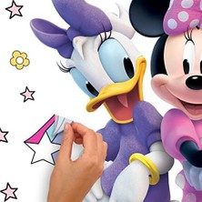 Daisy Store RMK5156GM Minnie Mouse Soy ve Yapıştır Alfabeli Dev Duvar Çıkartmaları
