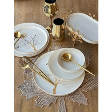 Rossev Yemek Takımı Modern Arbol Bird 24 Parça 6 Kişilik