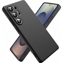 Daisy Store Galaxy 24 Ultra Kılıf 6.8" ile Uyumlu, Ince Sıvı Silikon Cep Telefon Kılıfı, Mikrofiber Astar Iç Yüzey, Darbe Emici Kapak, Kolay Temizlenebilir Phone - Siyah