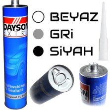 CTR Ticaret Dayson Extra Profesyonel Pu Mastik %100 Silikon - Antibakteriyel Kararma Yapmaz (Siyah / Beyaz /Gri Seçenekli)