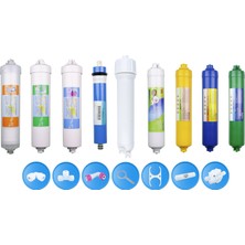 Arvepa Su Arıtma Cihazı Membranlı Inline 8'li Filtre Set ve Yenileme Kiti