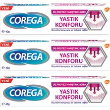 Corega Diş Protezi Yapıştırıcı Krem Yastık Konforu 40 gr Koruyucu Özellikli 3 Adet