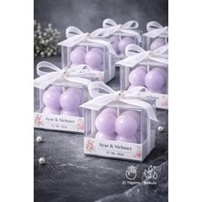 Larina Hediyelik Kişiye Özel Bubble Mum Nikah Hediyeliği – Isimli Kokulu Mum (Mika Kutulu)