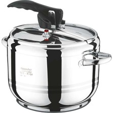 Hascevher Paslanmaz Çelik Düdüklü Tencere 5 lt İndüksiyon Uyumlu Tekli Kullanım İçin