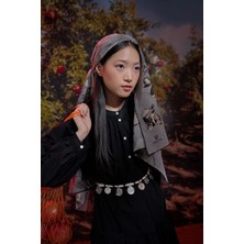 Maisa Narin Krep Ipek Şal 70*190 cm - Gri