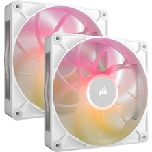 Daisy Store Corsaır Icue Link RX140 Max Rgb 140 mm Pwm Kalın Fanlar Icue Link Sistem Hub ile - Yüksek Statik Basınç - Manyetik Kubbe Rulman - Ikili Paket - Beyaz