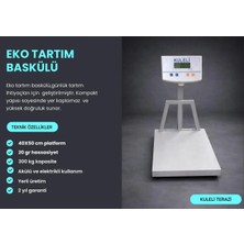 Kuleli Terazi T2 Model 40x50 300 kg Şarjlı Elektronik Kantar