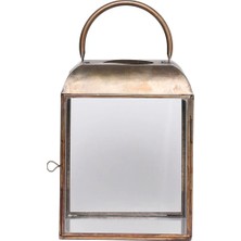 Yargıcı Metal Cam Dikdörtgen Fener(19x19x35 Cm)