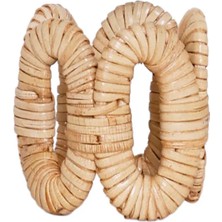 Yargıcı Rattan Yuvarlak Detaylı Peçete Halkası(6x6 Cm)