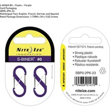 NITE IZE Nite-ize S-Biner Plastik Size 0 Purple