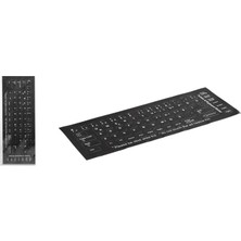 EkoAlışverişDünyam Klavye Stıcker Tuş Takımı Türkçe Q Siyah HDX8256