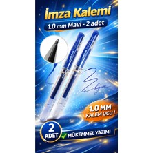 Anı Ofis Kırtasiye Imza Kalemi 1.0 mm Mavi 2 Adet – Kalın Uç, Akıcı Yazım, Profesyonel Imza Kalemi