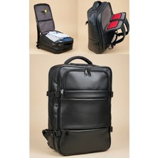 Başkent Çanta Seyahat Sırt Çantası Laptop Bölmeli 17.3" İnç Genişleyebilir Vegan Deri Nubuk Astarlı 8683255014033