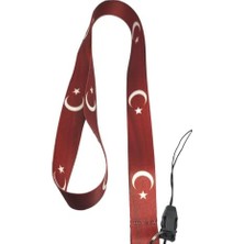 Daisy Store Şanlı Türk Bayrağı Boyun Ipi Telefon Askısı