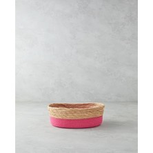 Daisy Store Colorful Kağıt Ip Sepet Pembe