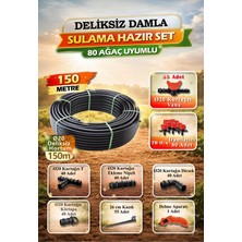 150 Metre 20MM Deliksiz Damla Sulama Hazır Set – 80 Ağaç Uyumlu