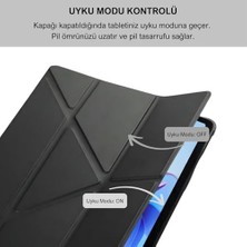 Daisy Store Galaxy Tab S9 Fe 10.9 Inç Uyumlu Smart Kılıf, S Pen Kalemlikli, Trifold, Esnek, Mat, Darbeye Tam Dayanıklı Tablet Kılıfı (Siyah)