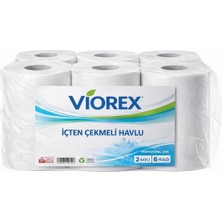viorex Içten Çekmeli Havlu 6’lı Paket 2 Katlı Profesyonel Seri Endüstriyel Kullanım