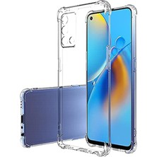 Daisy Store Oppo A74 ile Uyumlu Kapak Köşe Korumalı Airbag Antishock Şeffaf Silikon Kılıf