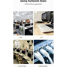 Daisy Store Cat6 Saf Bakır Metal Konnektör Ethernet Kablosu Siyah 10 Metre