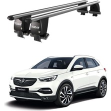 Today Auto Royal Opel Grandland x (2017 ve Sonrası) Uyumlu Gri Ara Atkı Port Bagaj Tavan Barı