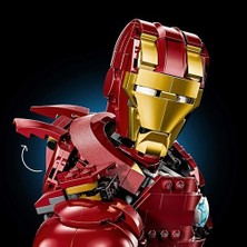 Daisy Store | Iron Man Mk4 Büstü 76327, Yetişkin Kadınlar ve Erkekler Için Baskılı Bir Isim Levhası ve Çıkarılabilir Iron Man Minifigürü Içeren Koleksiyonluk Model Yapım Seti, Hediye Fikri (436 Parça)