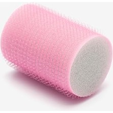 Daisy Store Croc 1207 Pembe Cırtlı Sünger Bigudi 8li Çap 4cm + 12LI Alüminyum Saç Pensi