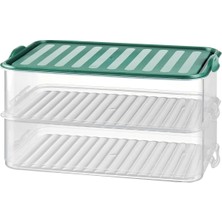 Daisy Store 2'li Klipsli 3.2 Litre Buzdolabı Düzenleyici Difriz Mikrodalga Uyumlu G-463 Saklama Kabı 2 x 1600 ml