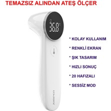 Jumper Temassız Ateş Ölçer Kızıl Ötesi ve Alından Termometre  JPD-FR204