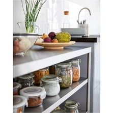 Daisy Store Korken Kapaklı Kavanoz, 0,5 L (Şeffaf Cam)